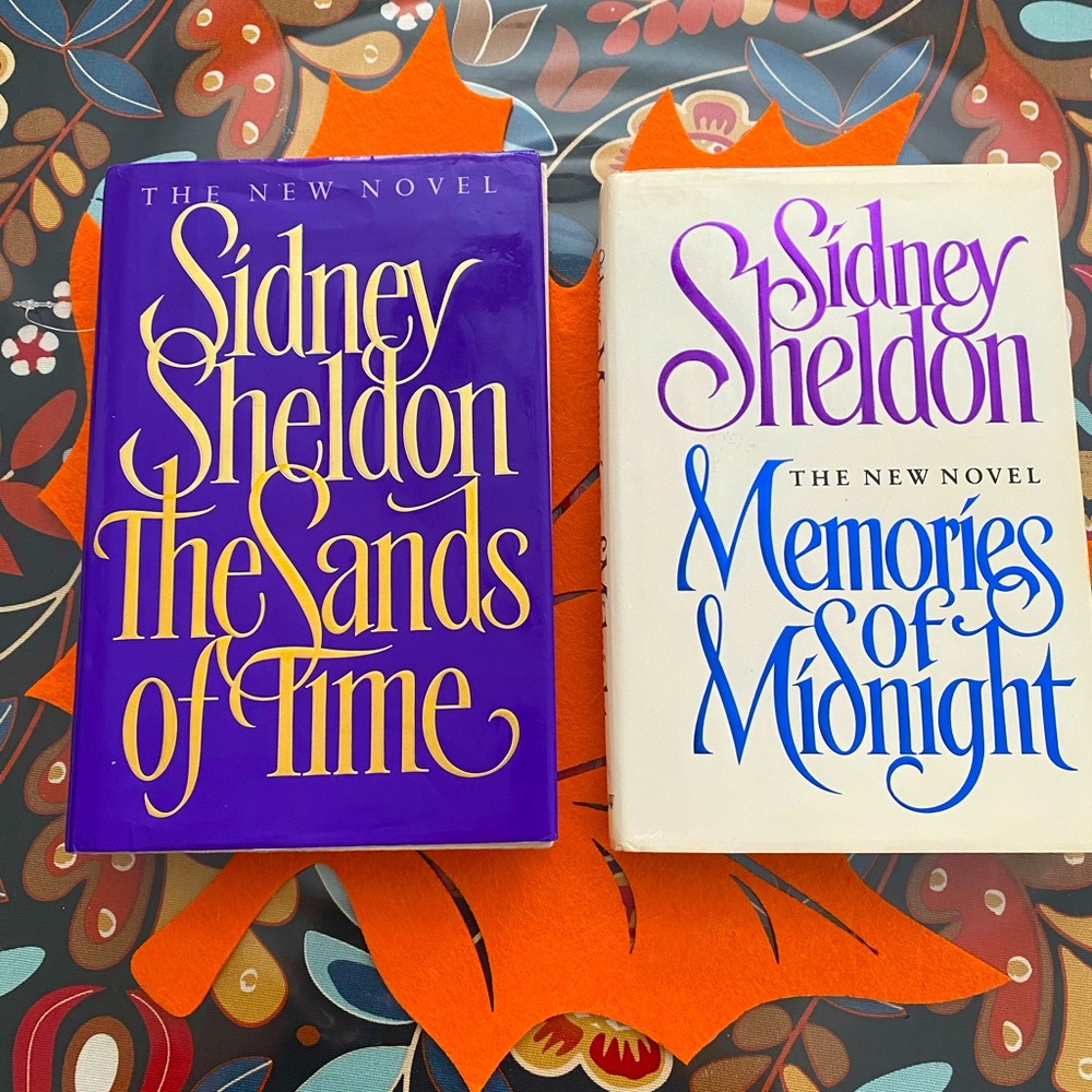 2x Sydney Sheldon first edition vintage lot hard cover
